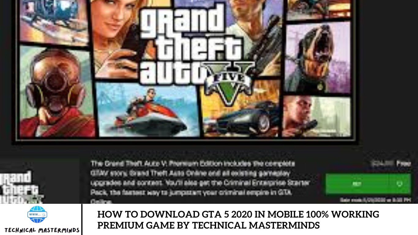 How to Download GTA 5 2020 in Mobile 100% Working Premium Game by Technical Masterminds