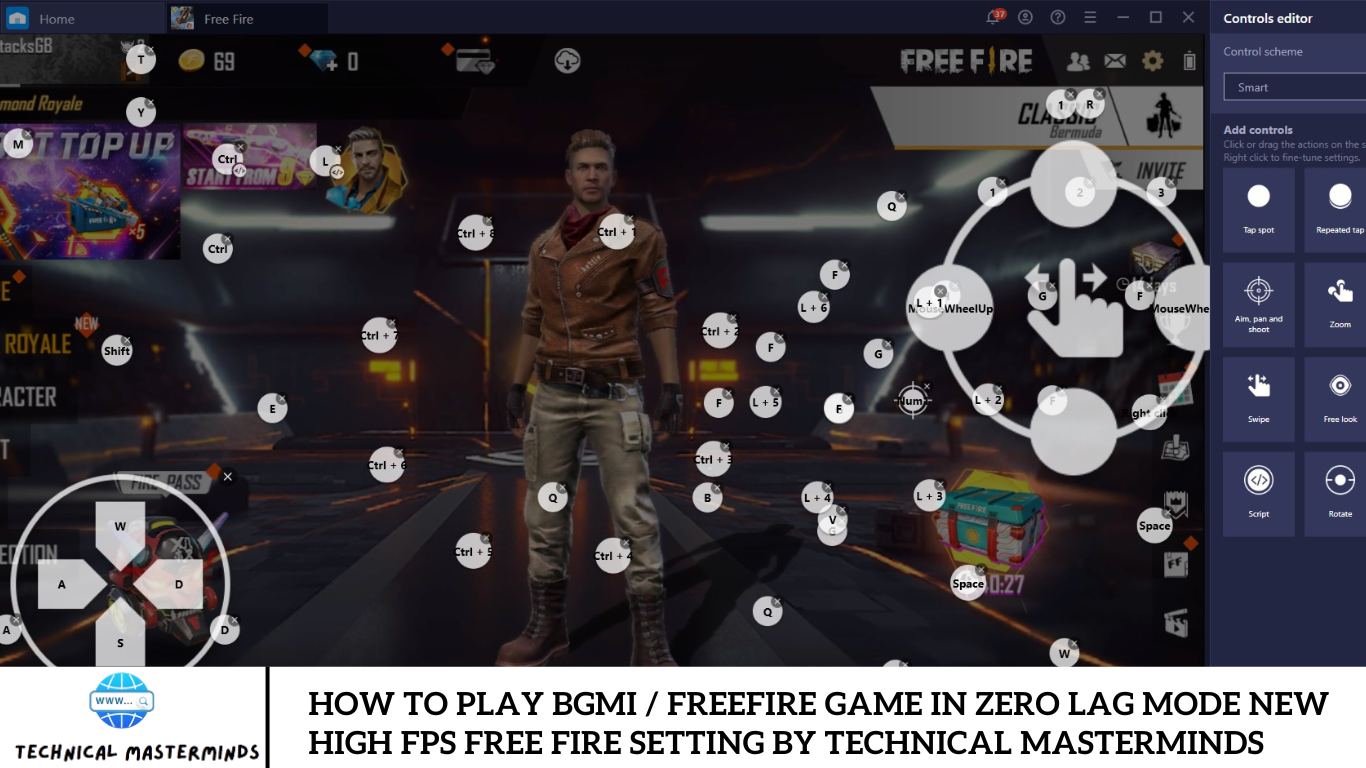 How to Play BGMI / FreeFire Game In Zero Lag Mode New High FPS Free Fire Setting by Technical Masterminds