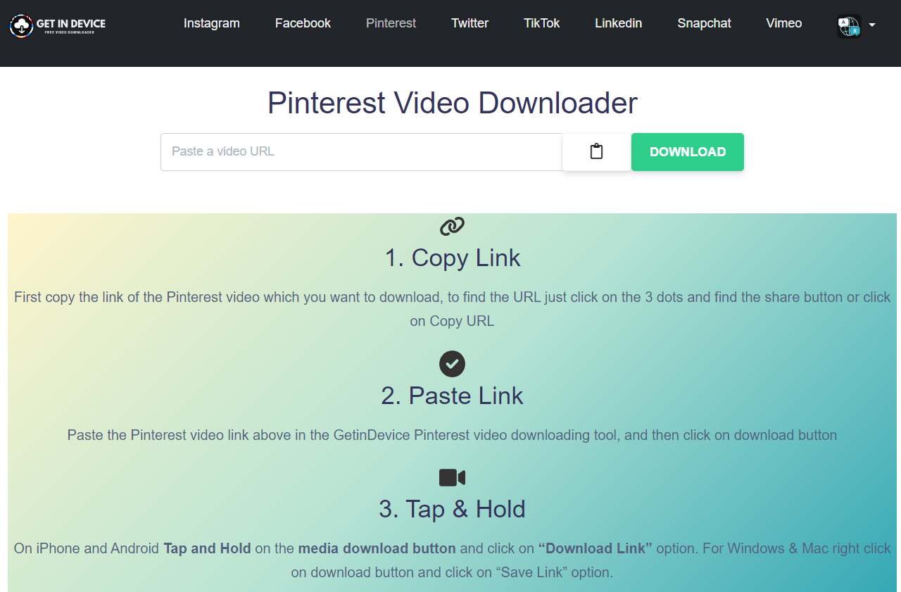 Download Videos from Pinterest on Android Phone