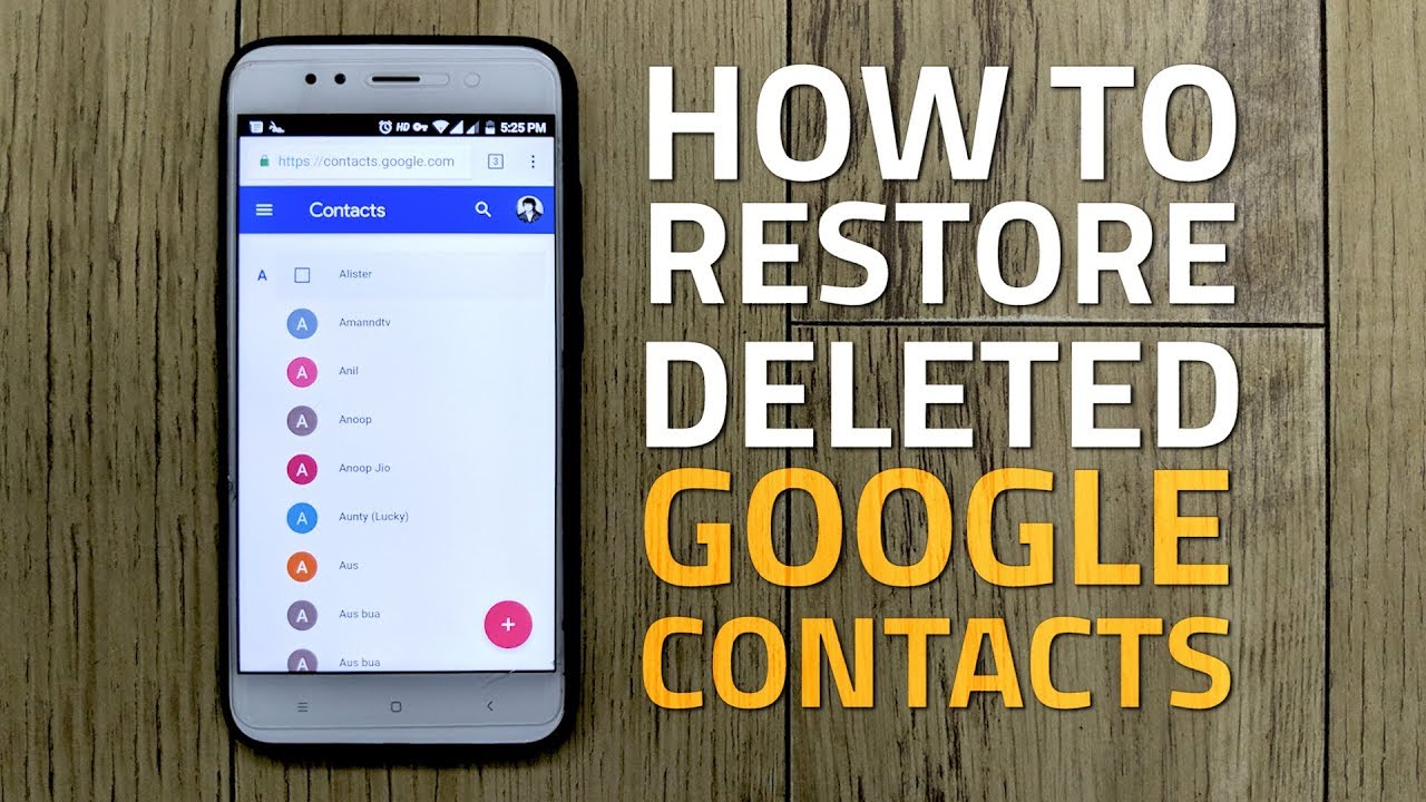 Recover Contacts on Android Phone