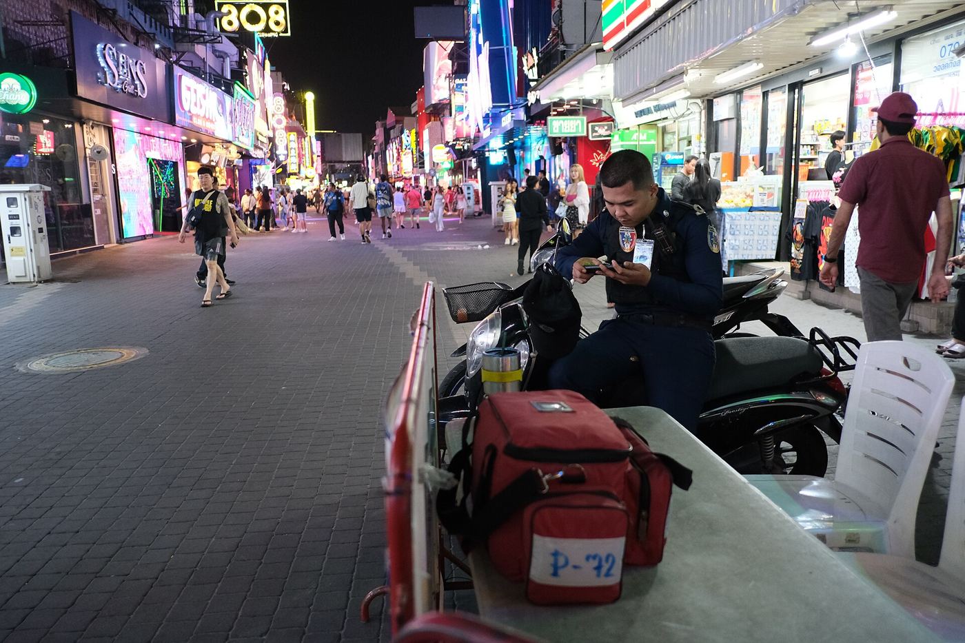 shoppers on a busy retail street